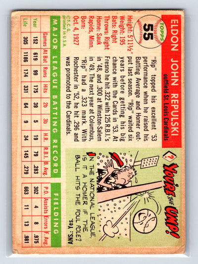 1955 Topps #55 Rip Repulski