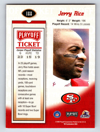 1999 Playoff Contenders SSD #188 Jerry Rice