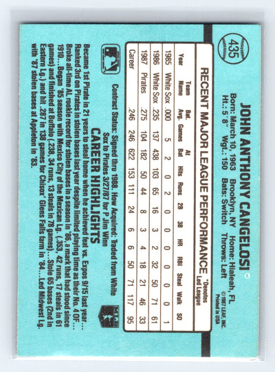 1988 Donruss #435b John Cangelosi