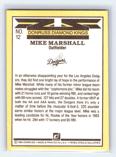 1985 Donruss #12 Mike Marshall