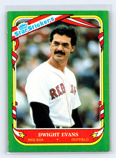 1987 Fleer Star Stickers #38 Dwight Evans