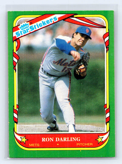 1987 Fleer Star Stickers #27 Ron Darling