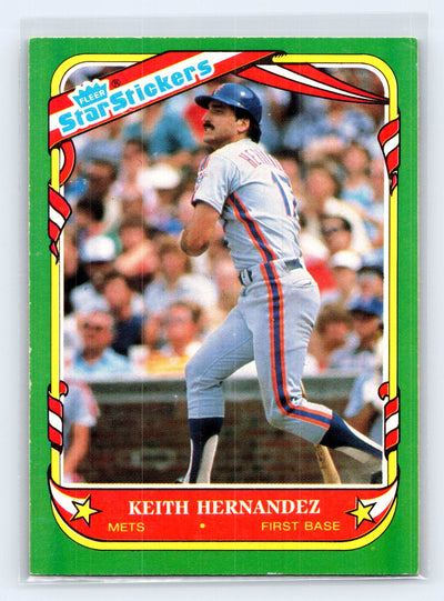 1987 Fleer Star Stickers #58 Keith Hernandez