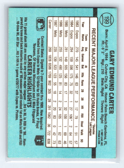 1988 Donruss #199c Gary Carter