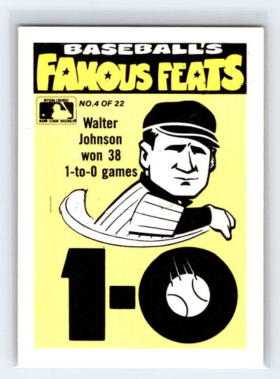 1986 Fleer #NNO Houston Astros Pennant Team Stickers Walter Johnson (4) back