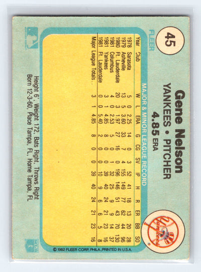 1982 Fleer #45 Gene Nelson