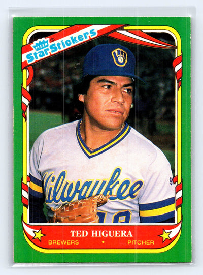 1987 Fleer Star Stickers #60 Ted Higuera