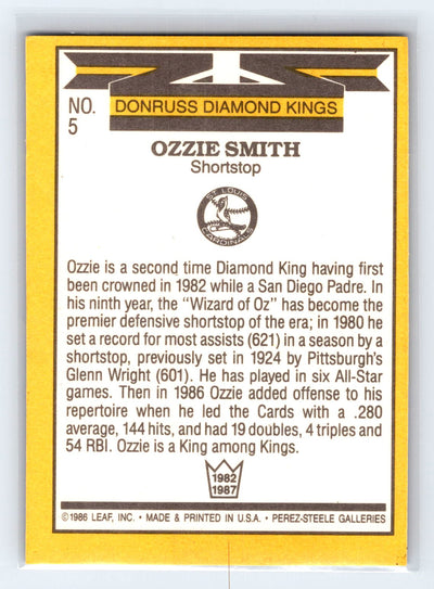 1987 Donruss #5 Ozzie Smith