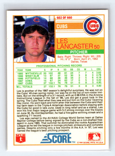 1988 Score #602 Les Lancaster