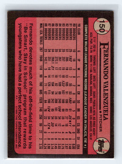 1989 Topps #150 Fernando Valenzuela