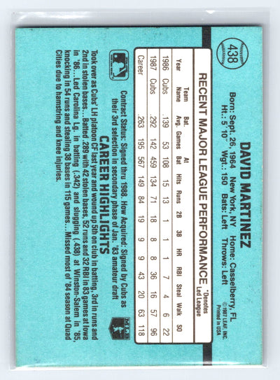 1988 Donruss #438 Dave Martinez