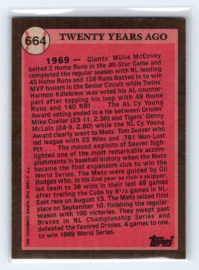 1989 Topps #664 Gil Hodges