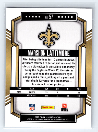 2023 Score #57 Marshon Lattimore