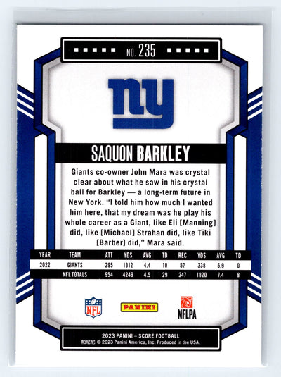 2023 Score #235 Saquon Barkley