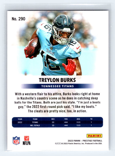 2023 Panini Prestige #290 Treylon Burks