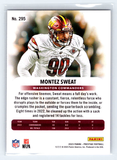 2023 Panini Prestige #295 Montez Sweat