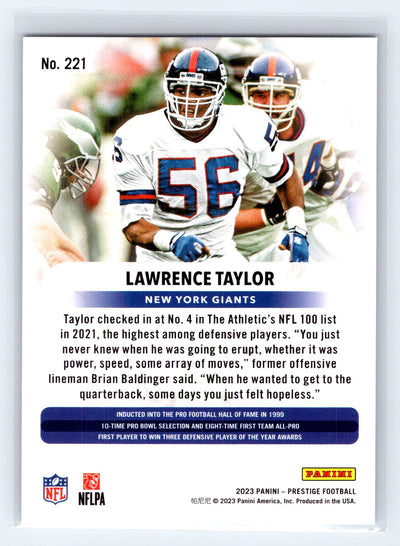 2023 Panini Prestige #221 Lawrence Taylor