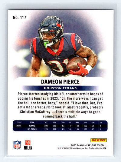 2023 Panini Prestige #117 Dameon Pierce