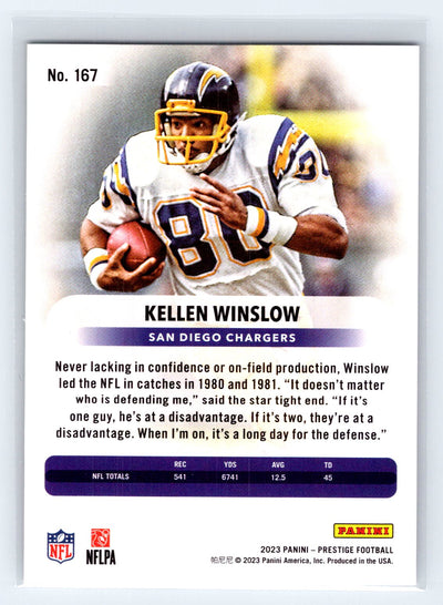 2023 Panini Prestige #167 Kellen Winslow