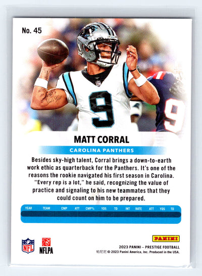 2023 Panini Prestige #45 Matt Corral