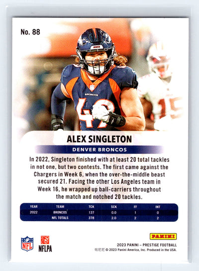 2023 Panini Prestige #88 Alex Singleton