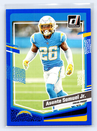 2023 Donruss #152 Asante Samuel Jr. Press Proof Blue