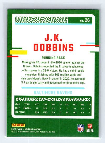 2023 Donruss #26 J.K. Dobbins