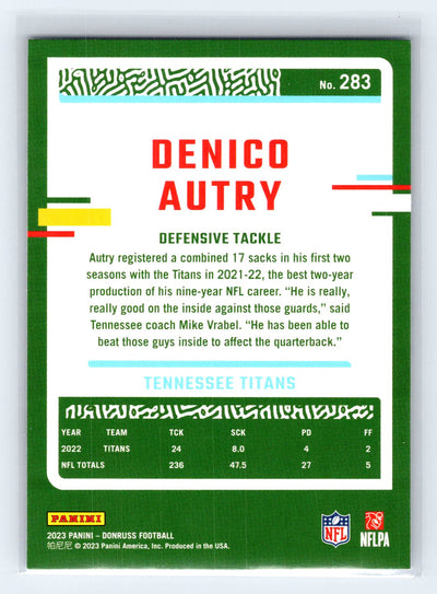 2023 Donruss #283 Denico Autry