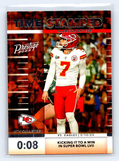 2023 Panini Prestige #TS-4 Harrison Butker Time Stamped