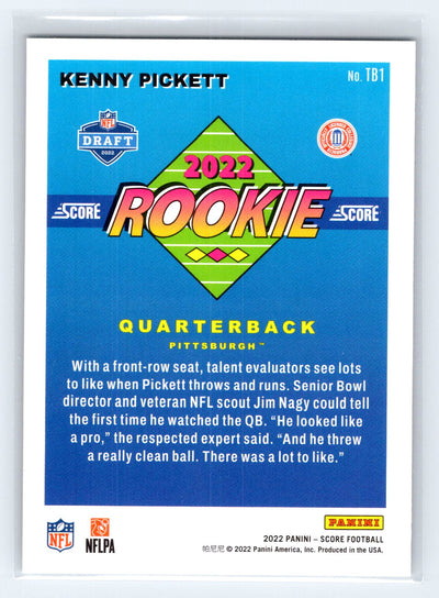 2022 Score #TB1 Kenny Pickett 1992 Throwback Rookie