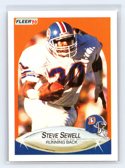 1990 Fleer #30b Steve Sewell Right edge of A in AFC logo aligned with blue