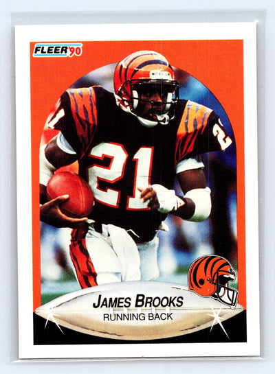 1990 Fleer #211b James Brooks Right edge of A in AFC logo aligned with blue