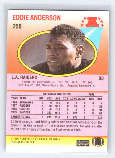 1990 Fleer #250 Eddie Anderson