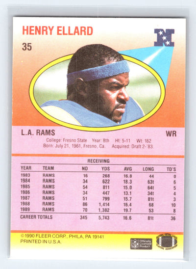 1990 Fleer #35 Henry Ellard