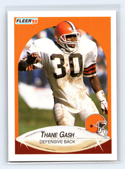 1990 Fleer #49b Thane Gash Right edge of A in AFC logo aligned with blue