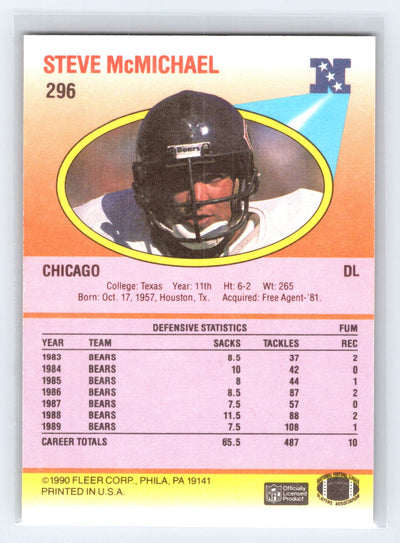 1990 Fleer #296 Steve McMichael