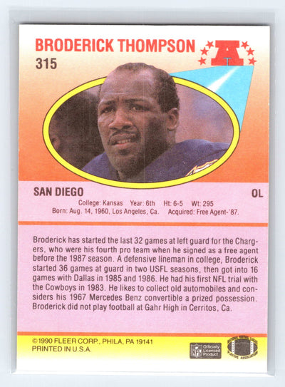 1990 Fleer #315 Broderick Thompson