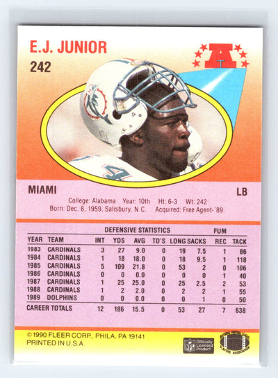 1990 Fleer #242 E.J. Junior