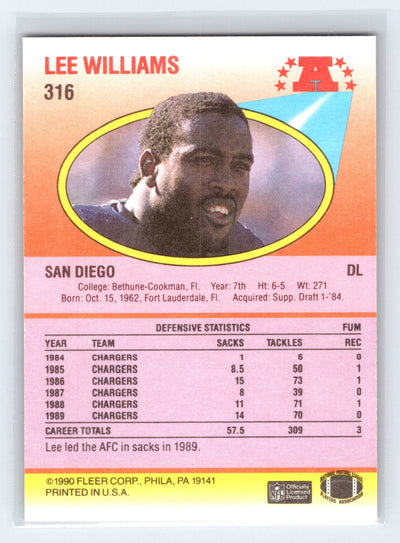 1990 Fleer #316 Lee Williams