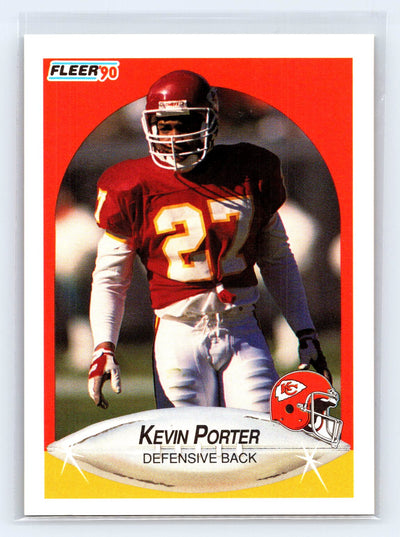 1990 Fleer #208b Kevin Porter Right edge of A in AFC logo aligned with blue