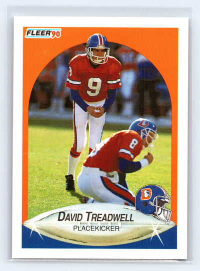 1990 Fleer #32b David Treadwell Right edge of A in AFC logo aligned with blue