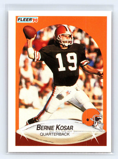 1990 Fleer #51b Bernie Kosar Right edge of A in AFC logo aligned with blue