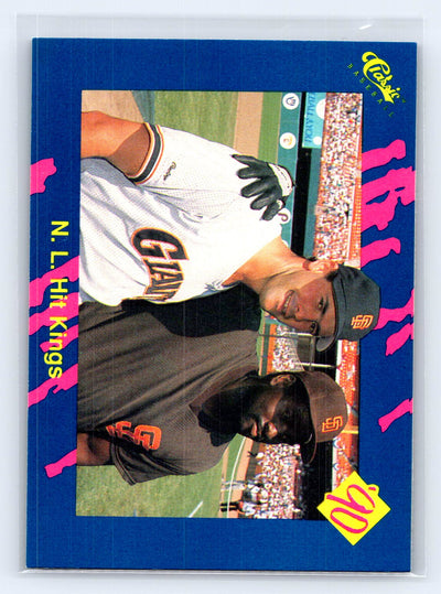 1990 Classic Blue #87b N.L. Hit Kings (Will Clark / Tony Gwynn) Clark/Gwynn on front