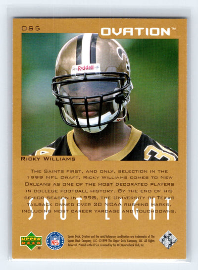 1999 Upper Deck Ovation #OS5 Ricky Williams Spotlight