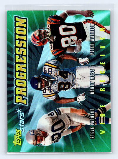 2000 Topps Stars #P4 Steve Largent / Randy Moss / Peter Warrick Progression