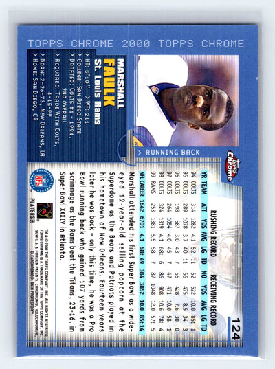 2000 Topps Chrome #124 Marshall Faulk