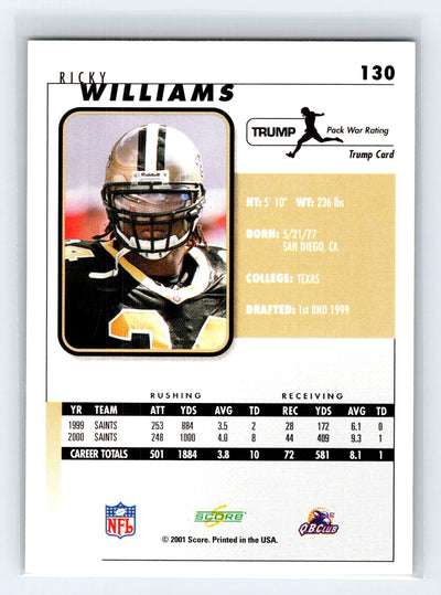 2001 Score Select #130 Ricky Williams