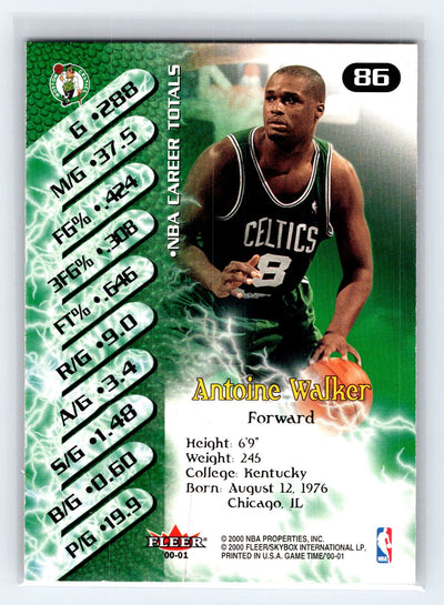 2000-01 Fleer Game Time #86 Antoine Walker