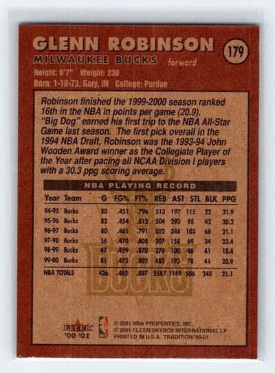 2000-01 Fleer Tradition #179 Glenn Robinson