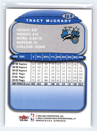 2003-04 Ultra #169 Tracy McGrady